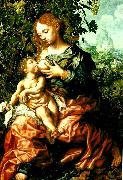 Jan Sanders van Hemessen maria med barnet oil on canvas